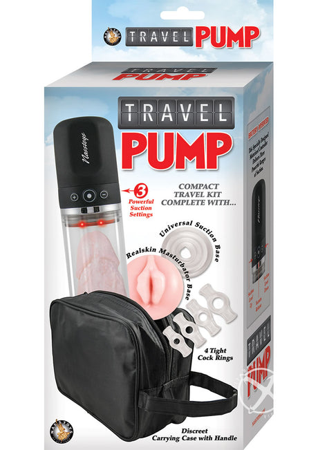 Travel Pump Compact Penis Pump Kit - Clear/ Black