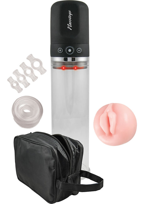 Travel Pump Compact Penis Pump Kit - Clear/ Black