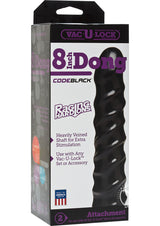 Vac-U-Lock CodeBlack Raging Hard-Ons Dildo 8in - Black