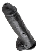 King Cock Dildo with Balls 11in - Black