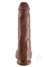 King Cock Dildo with Balls 11in - Chocolate