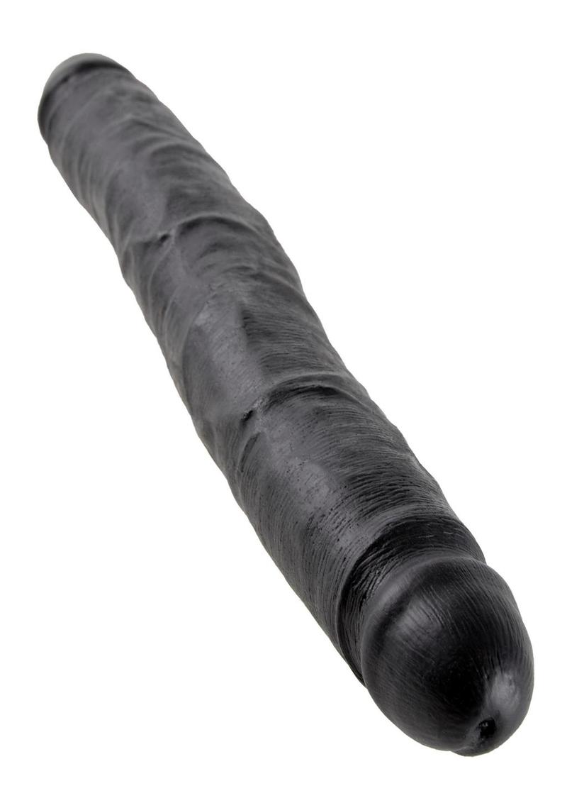 King Cock Slim Double Dildo 12in - Black