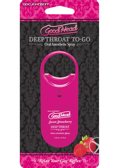 GoodHead Deep Throat To-Go Oral Anesthetic Spray Strawberry .33oz