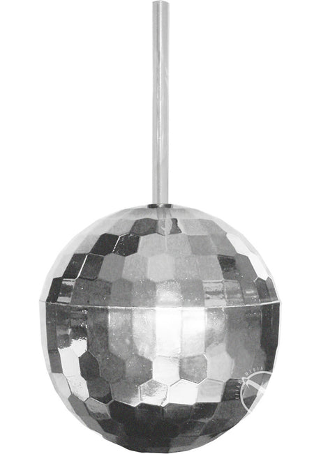 Disco Ball Plastic Cup with Straw Holds 12oz