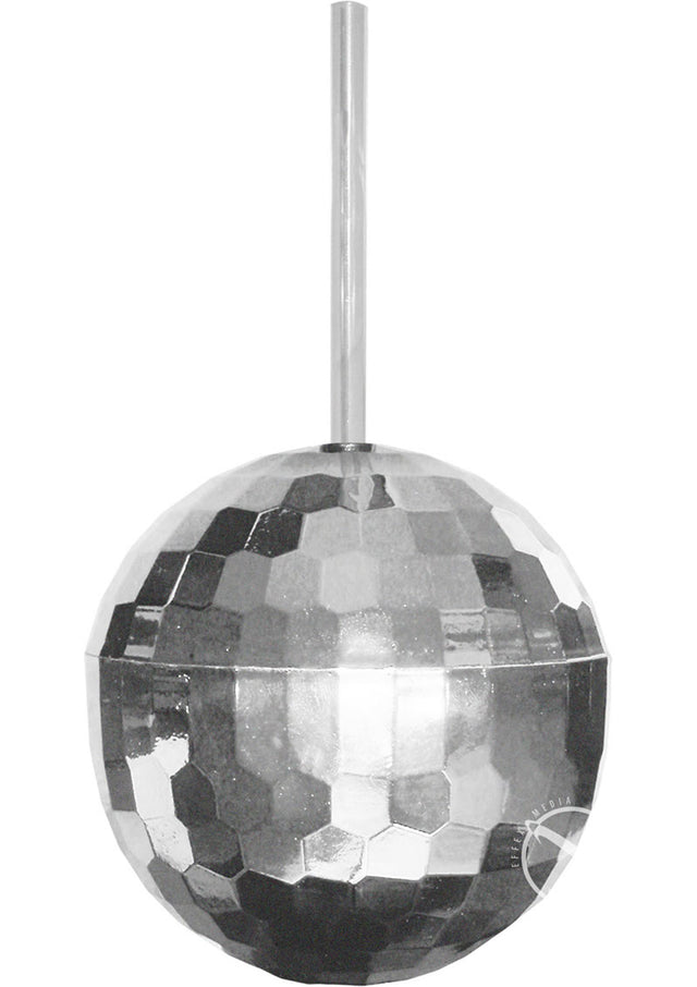 Disco Ball Plastic Cup with Straw Holds 12oz