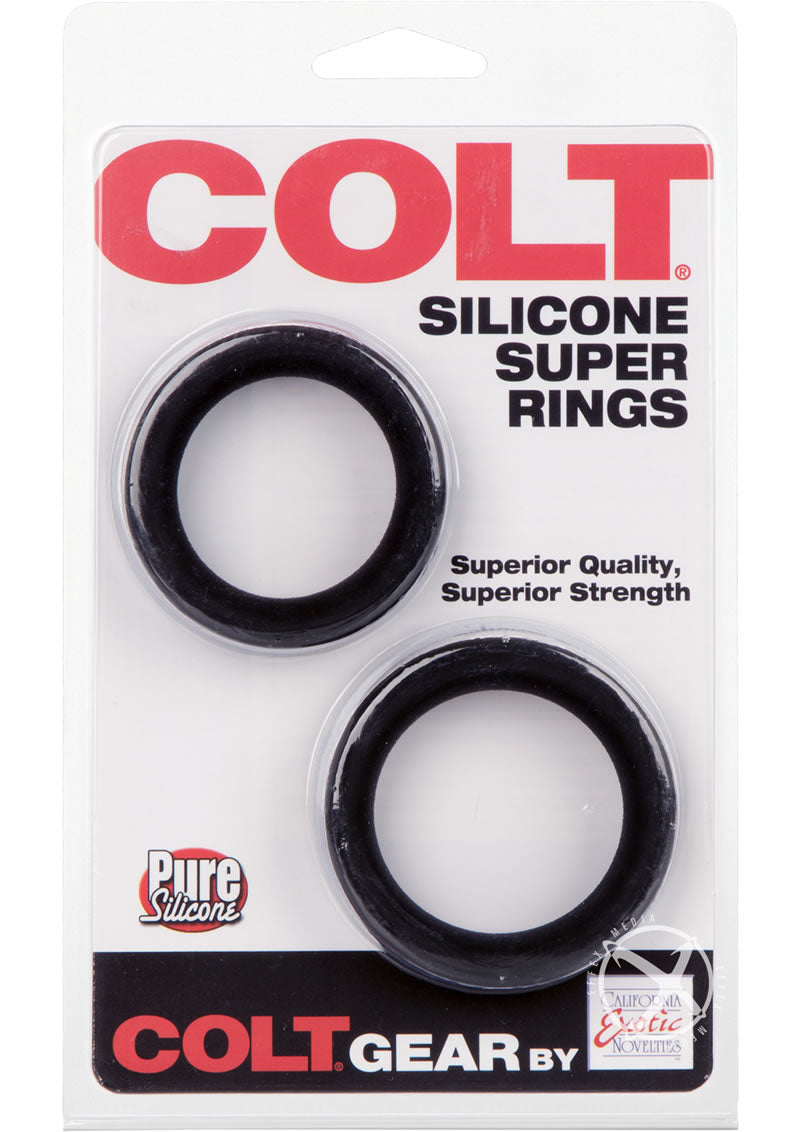 COLT Silicone Super Rings Cock Rings - Black