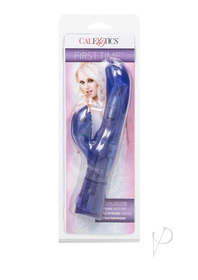 First Time Dual Exciter Rabbit Vibrator - Purple