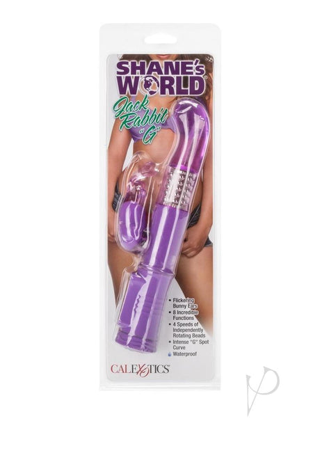 Shane's World Jack Rabbit G Beaded Vibrator - Purple