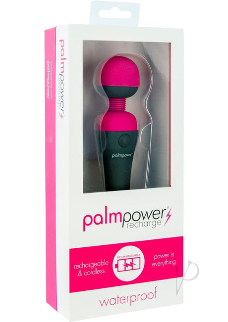 PalmPower Rechargeable Silicone Personal Wand Massager - Fuschia