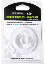 Perfect Fit Ribbed Ring Cock Ring - Clear