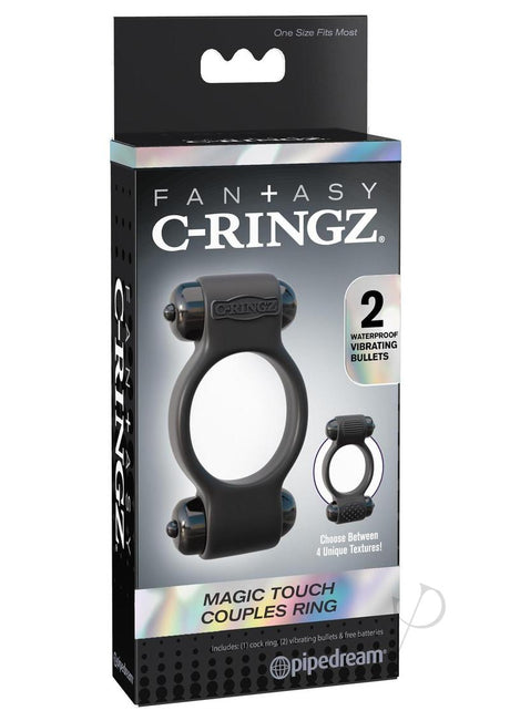 Fantasy C-Ringz Magic Touch Couples Cock Ring with Bullet - Black