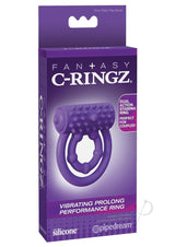 Fantasy C-Ringz Silicone Vibrating Prolong Performance Cock Ring - Purple