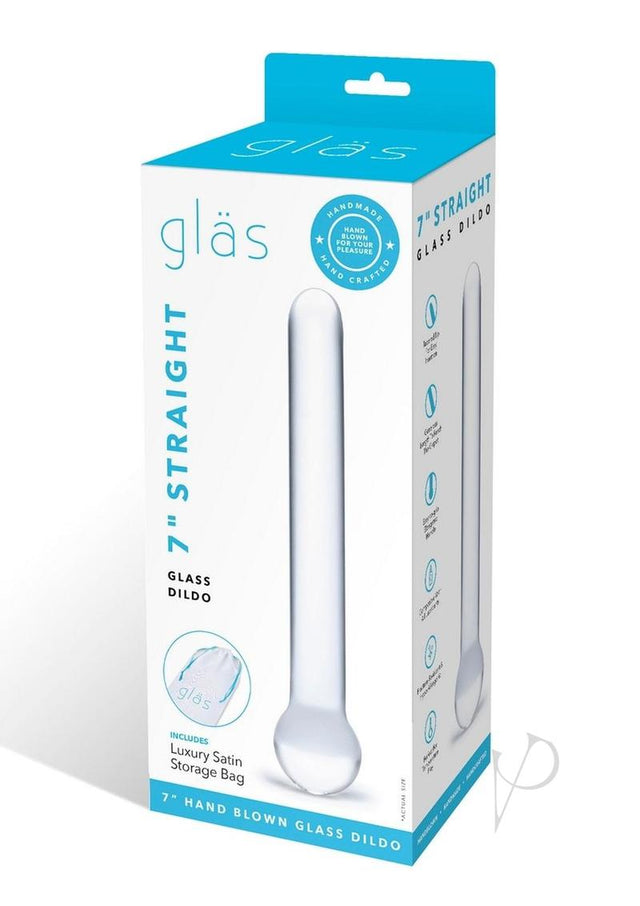 Glas Straight Glass Dildo 7in - Clear