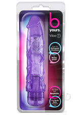 B Yours Vibe 1 Vibrating Dildo 9in - Purple