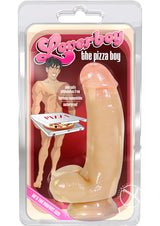 Loverboy The Pizza Boy Dildo with Balls 5in - Vanilla