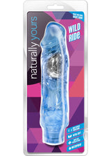 Naturally Yours Wild Ride Vibrating Dildo 9in - Blue