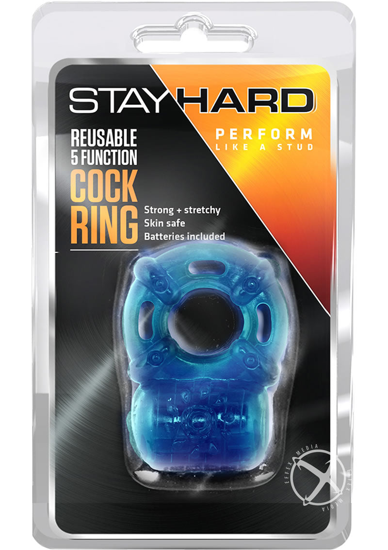 Stay Hard 5 Func Reusable Vibe Cockring Novelty Republic Stay Hard 5 Func Reusable Vibe Cockring Novelty Republic