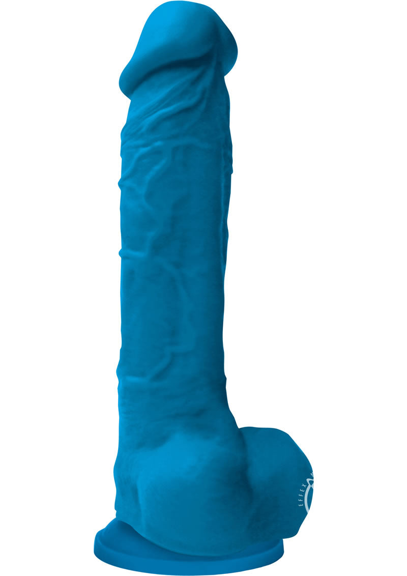 Colours Pleasures Silicone Dildo 8in - Blue