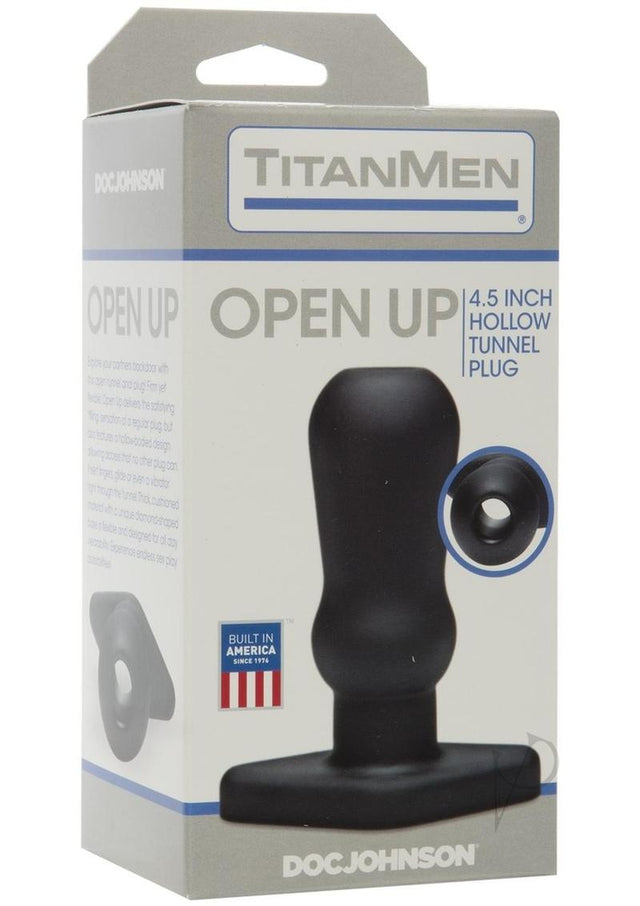 TitanMen - Open Up Hollow Tunnel Anal Plug - Black