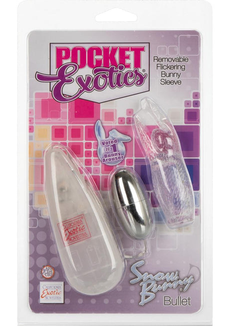 Pocket Exotics Snow Bunny Bullet 4in - Clear