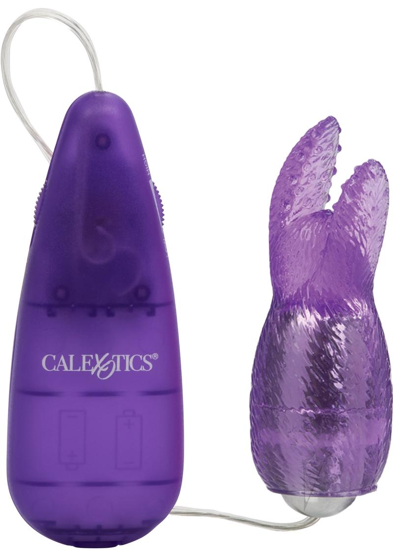 Pocket Exotics Snow Bunny Bullet with Wired Remote Control - Purple