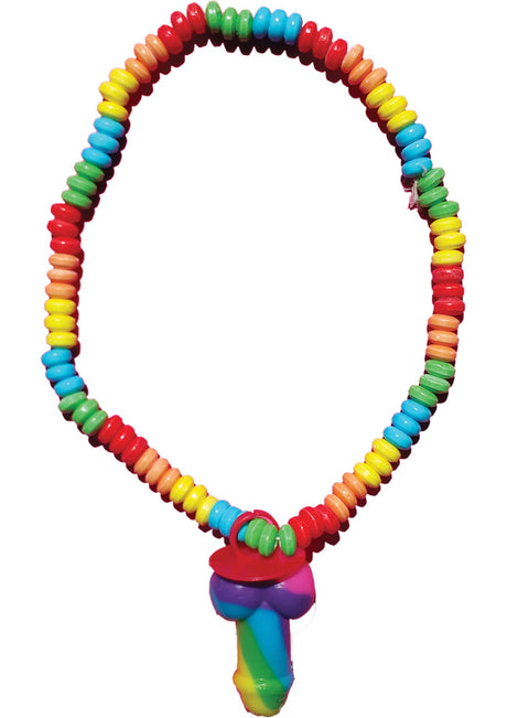 Rainbow Pecker Candy Necklace