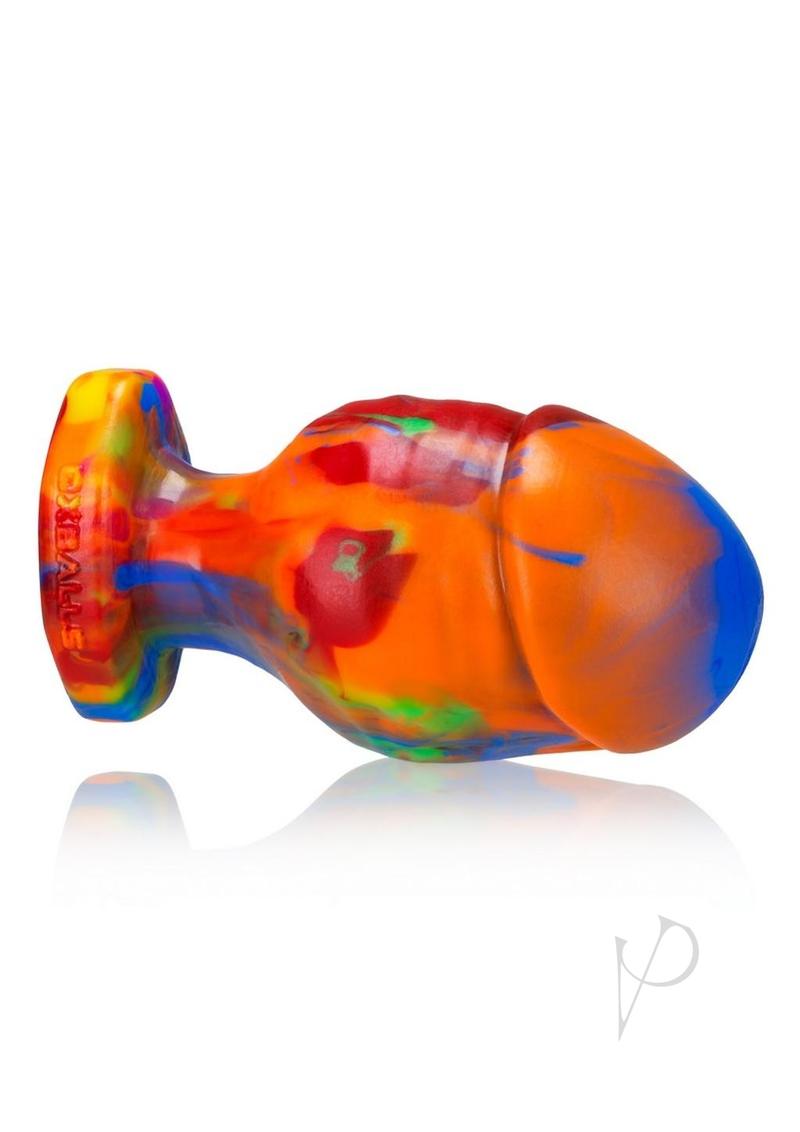 Oxballs Honcho-3 Silicone Anal Plug - Rainbow