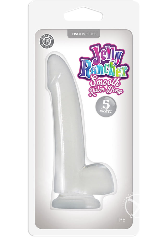 Jelly Rancher Smooth Rider Dildo 5in - Clear