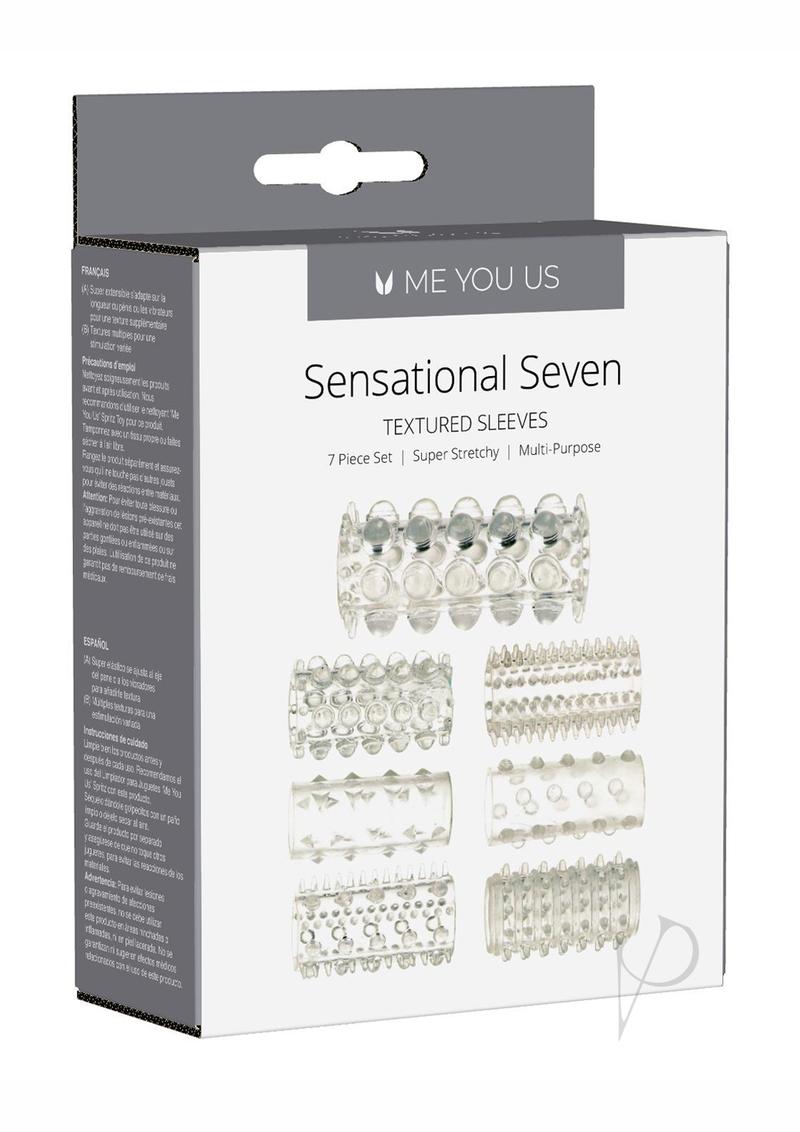 ME YOU US Sensational Seven Textured Sleeves Kit - Clear