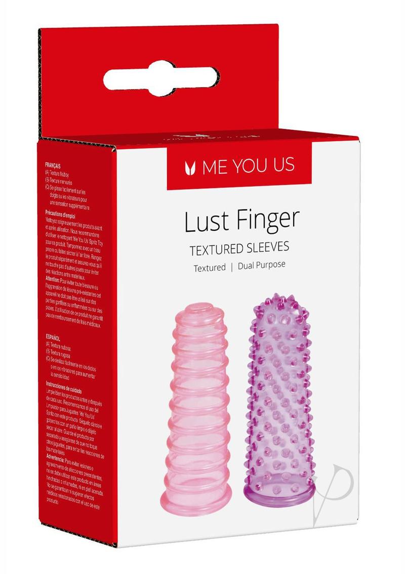 ME YOU US Lust Finger Textured Sleeves - Pink/Purple
