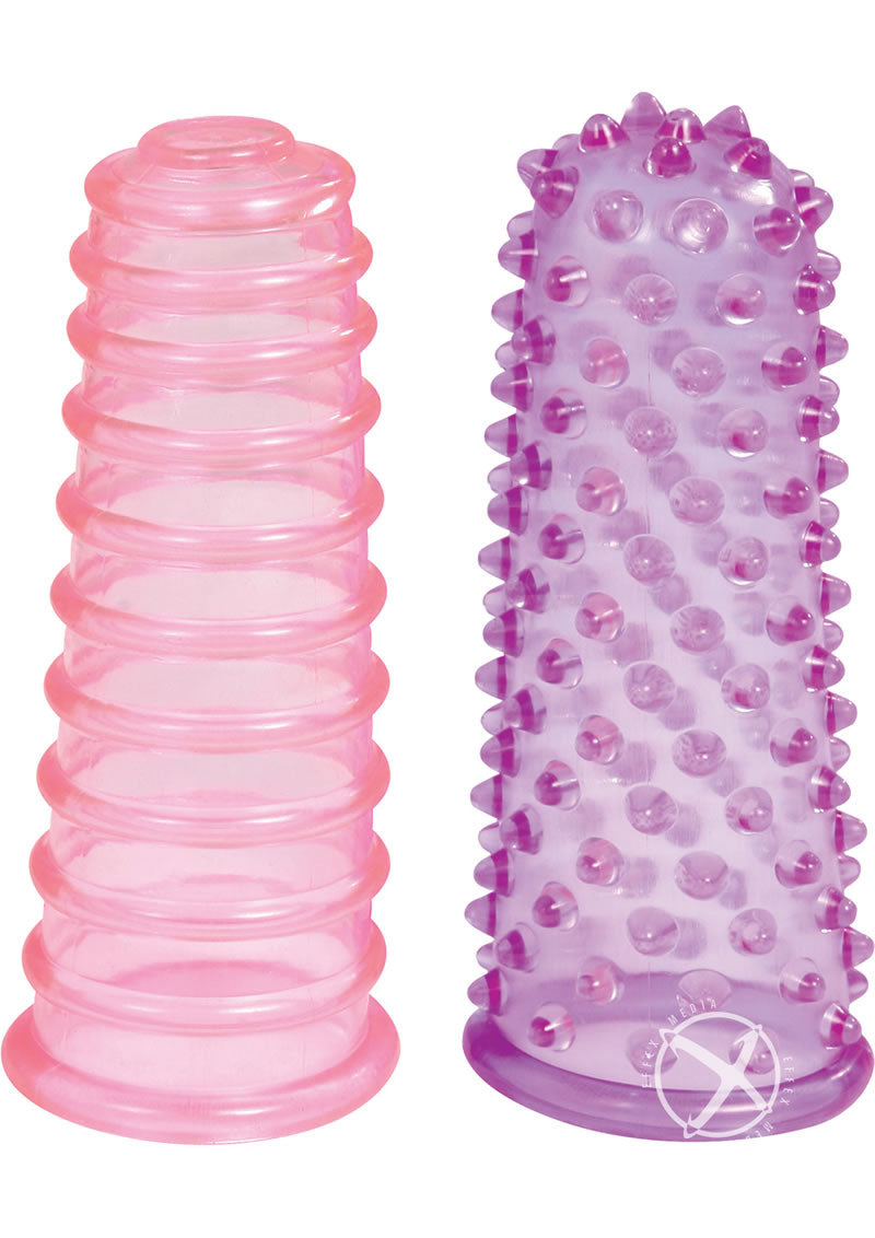 ME YOU US Lust Textured Finger Sleeves - Pink/Purple