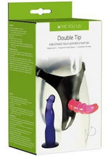 ME YOU US Double Tip Strap On with Two Dildos - Pink/Purple