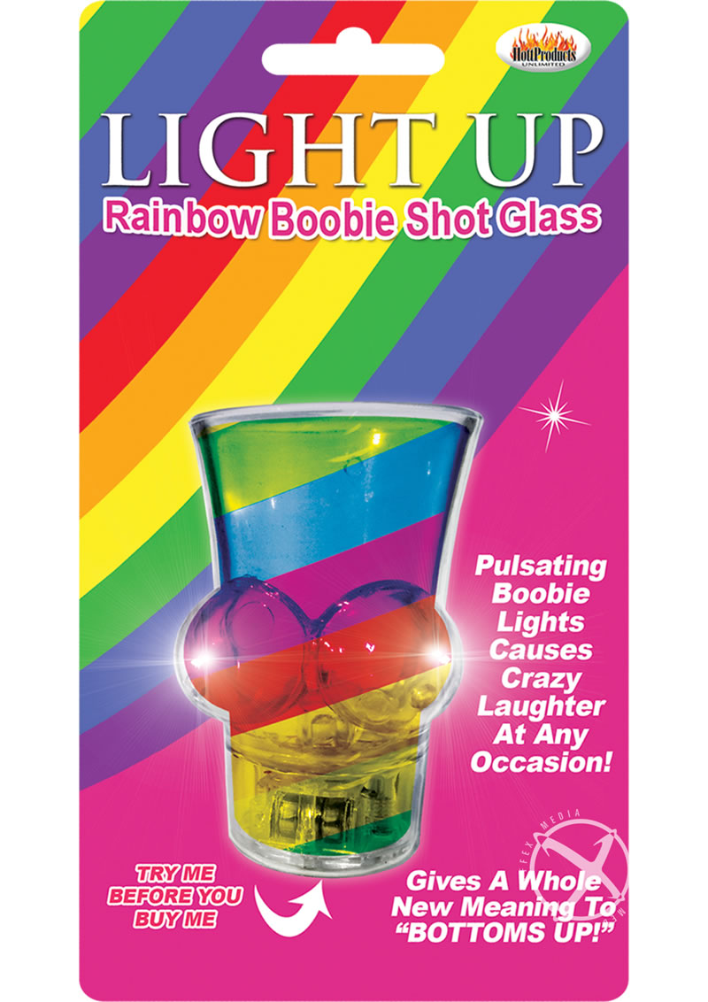 Light Up Rainbow Boobie Shot Glass Multicolor