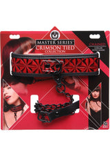 Master Series - Crimson Tied Chained Collar with Leash - Red and Black