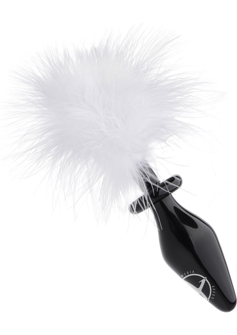 Tailz Fluffer Bunny Tail Glass Anal Plug - White