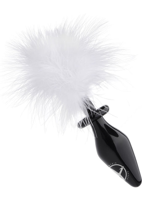 Tailz Fluffer Bunny Tail Glass Anal Plug - White