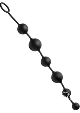 Master Series Serpent 6 Silicone Anal Beads - Black