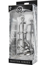 Master Series Gates of Hell Stainless Steel Adjustable Cum Through Sound Cage - Gray