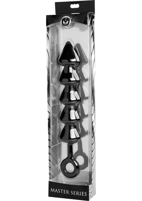 Master Series Spades XL Anal Beads - Black