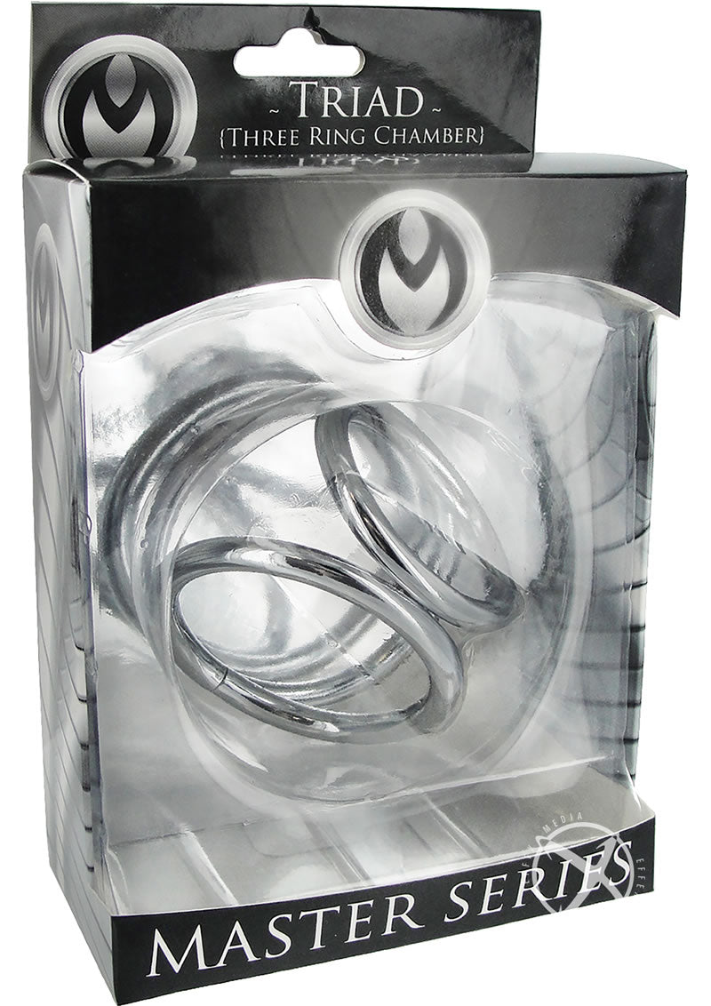 Master Series Triad Chamber Cock and Ball Cage Large - Silver