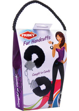 Frisky Caught In Candy Black Furry Cuffs - Black