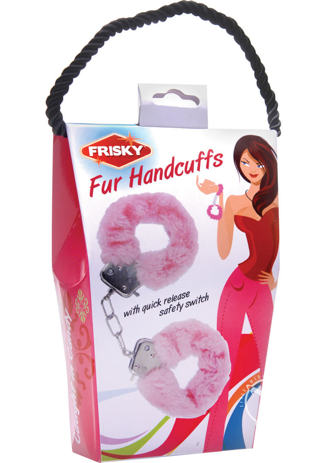 Frisky Caught In Candy Pink Furry Cuffs - Pink