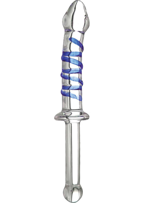 Prisms Nyasa Glass Thrusting Wand - Blue/Clear