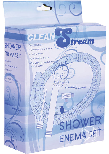 CleanStream Shower Enema Set - Silver