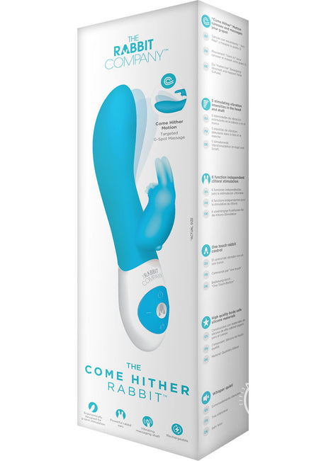 The Rabbit Company The Come Hither Rabbit Rechargeable Silicone G-Spot Vibrator - Blue