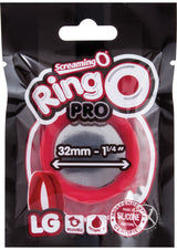 RingO Pro Large Silicone Cock Rings Waterproof - Red (12 each per box)