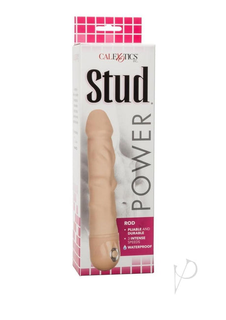 Power Stud Rod Vibrating Dildo - Vanilla