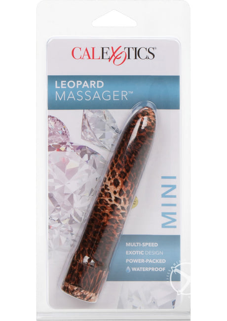 Leopard Waterproof Mini Massager 4.5in - Brown