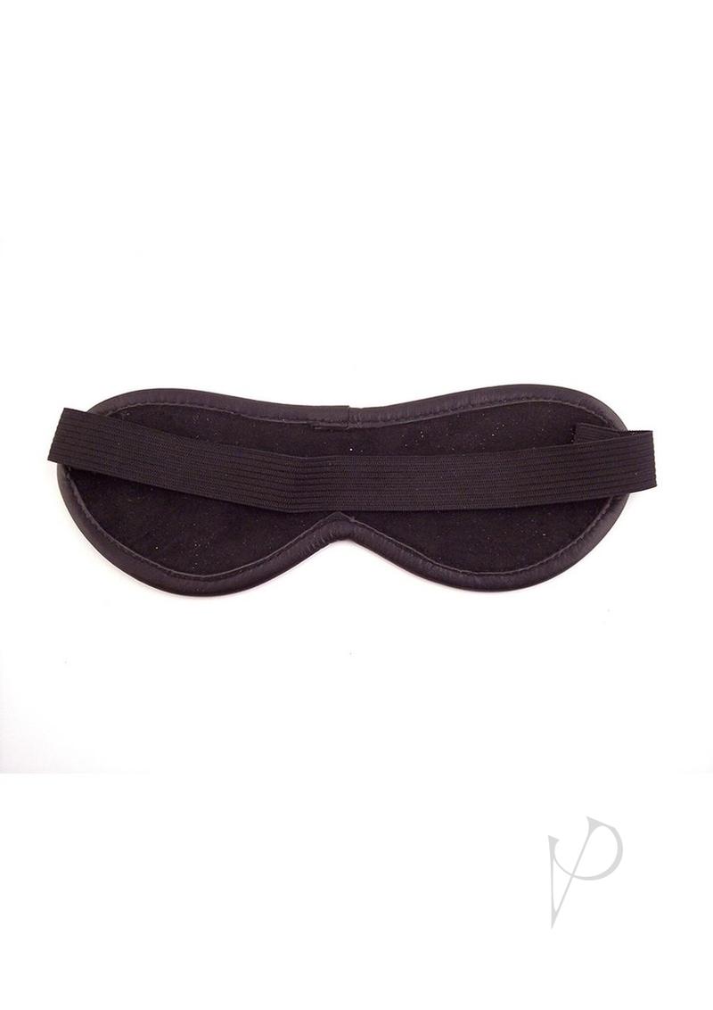 Rouge Leather Blindfold Eye Mask - Black