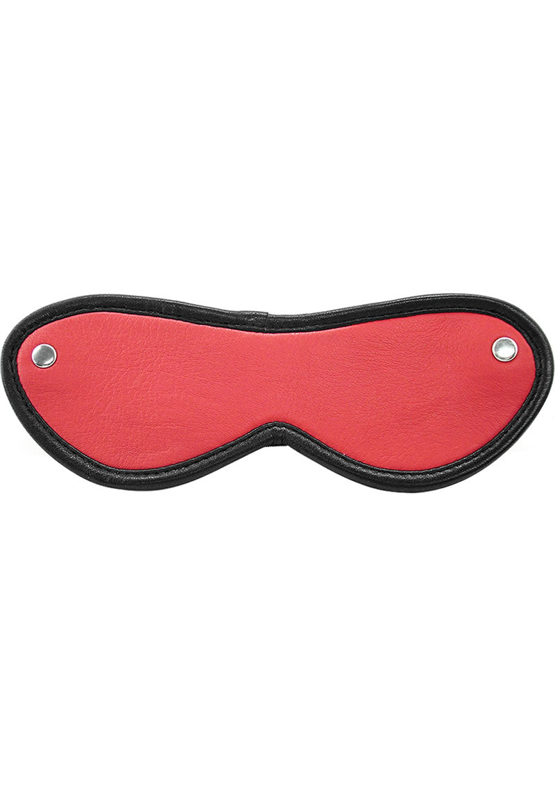 Rouge Leather Blindfold Eye Mask - Red